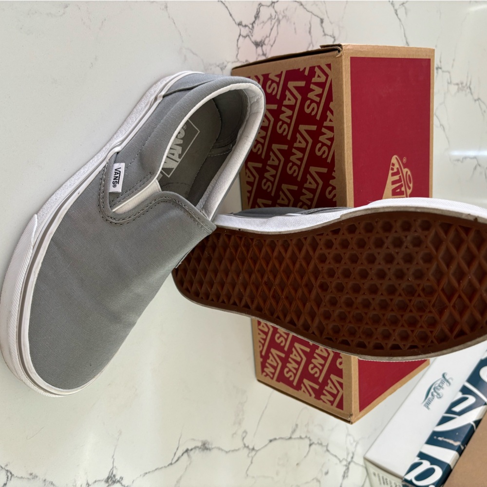 Van classic slip-on canvas shoes.